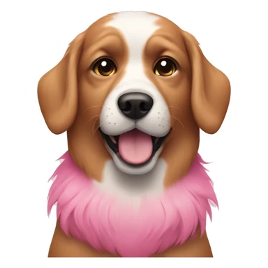 dog with pink fur sticker