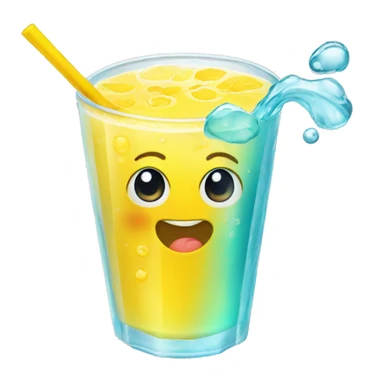 Yellow watery drink sticker