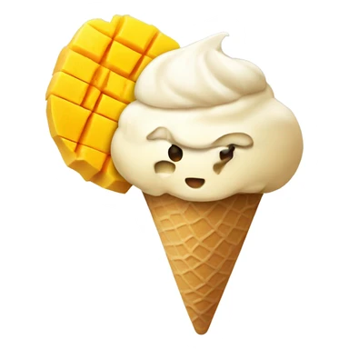 ice cream with mango chunks sticker