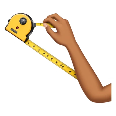 hand down holding tape measure sticker