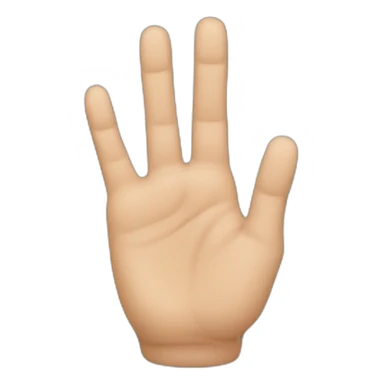 Hand with 3 fingers sticker