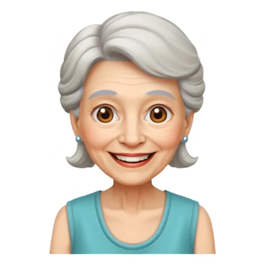 old lady sleeveless sticker