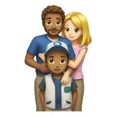 Foster parents for Ash of Pokémon sticker