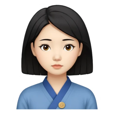 Korean woman, East Asian features,
female human face avatar only,
headshot portrait, face only,
thoughtful and calm expression, sensitive mood,
neutral face, minimal expression,
natural black hair, simple hairstyle,
clean background,
no clothes, no body, no accessories,
no cartoon, no fantas sticker