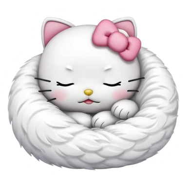 hello kitty sleeping sticker