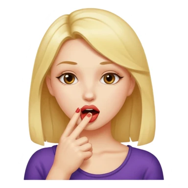 Una chica mordiéndose el dedo tipo sexi  sticker