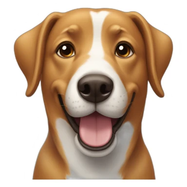 happy dog face sticker