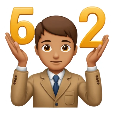 A guy holding up the numbers 6 and 7 in there hands sticker