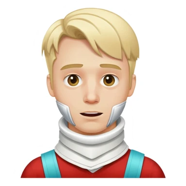 Blonde, drunk guy with neck brace on sticker