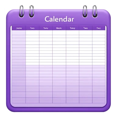 purple weekly calendar sticker