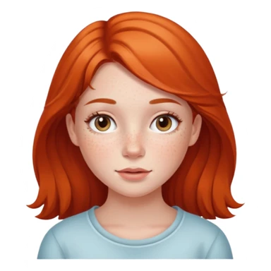 Pretty Girl with freckles sticker