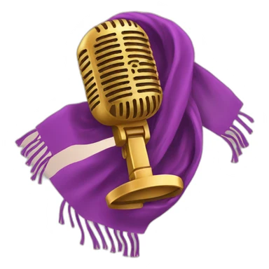 microphone with scarves sticker