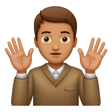 man say no with his hands crosswise sticker