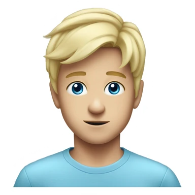 blonde boy portrait indoors meme blue eyes sticker