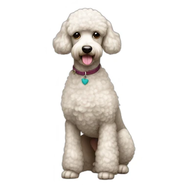 Dog Standart Poodle full body sticker