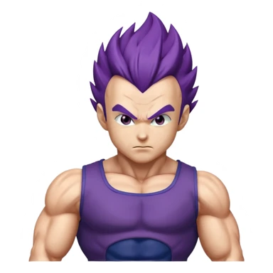 Vegeta ultra ego with purple hair sticker
