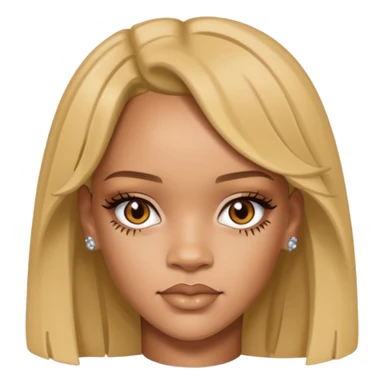 Rihanna, light hazel eyes, current 2026 sticker