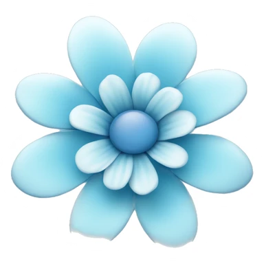 prettiest baby blue flower sticker
