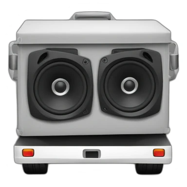Dj sound speaker on truck sticker