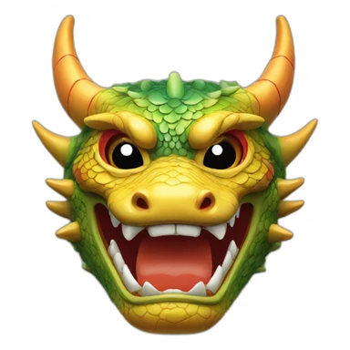 dragon japanese mask sticker