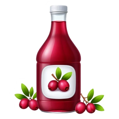 Bottle cranberry juice sticker