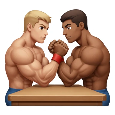 2 bicep arm wrestling  sticker