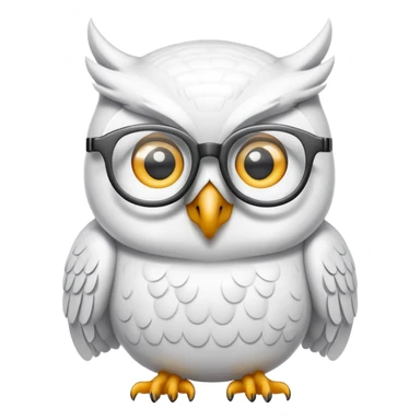 white owl doing coding sticker