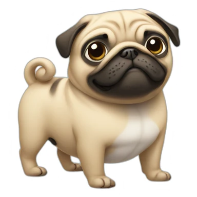 steamy pug in a swimsuit sticker