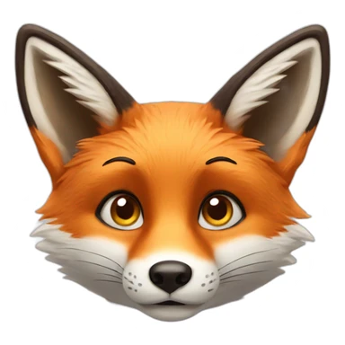 fox looking curious sticker