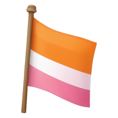 orange white and pink flag sticker