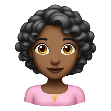 Reina cabello rosa oscuro con corona piel blanca sticker