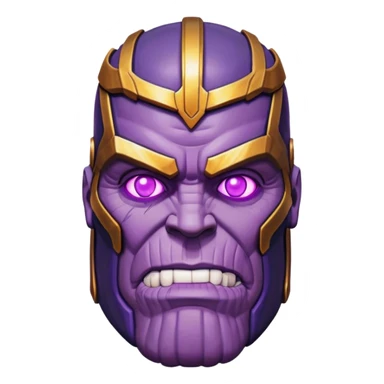 Thanos with glowing eyes sticker