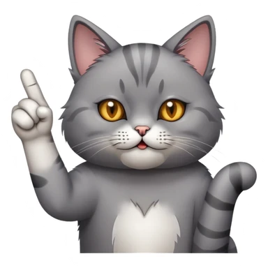 cat gives middle finger sticker