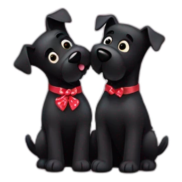 Two black Scottish terrier kissing uno sin cola sticker
