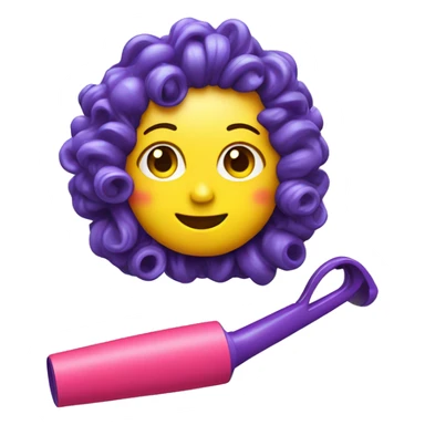a  single plastic colorful Curler sticker