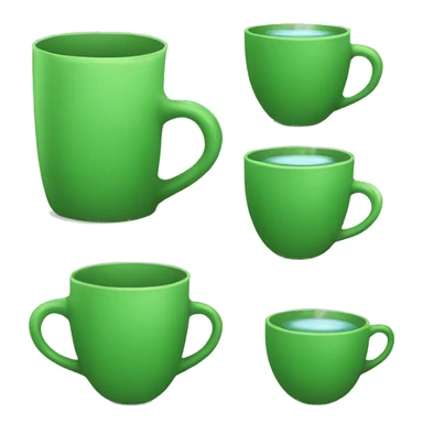Green cup of tea sticker