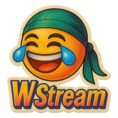 laughing crying 
lol face
Change His durag To Green
Add the words W Stream sticker