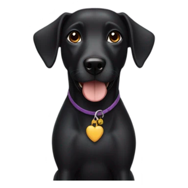 black slim female dog sticker