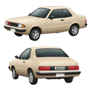 beige car sticker