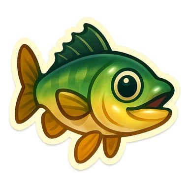 walleye fish, emoji style, inspired by Twitter Emoji Stickers, simple and expressive sticker