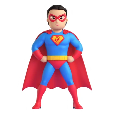 austincredible as a superhero with confident expression sticker