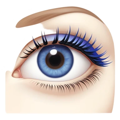 human eye with blue iris and detailed eyelashes sticker