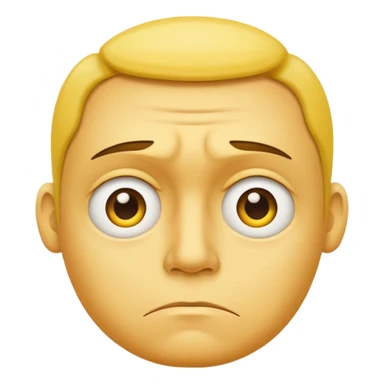 disappointed yellow face  sticker