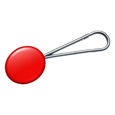 a bright red hairpin hair clip sticker