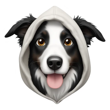 Border collie wearing a hoodie  sticker