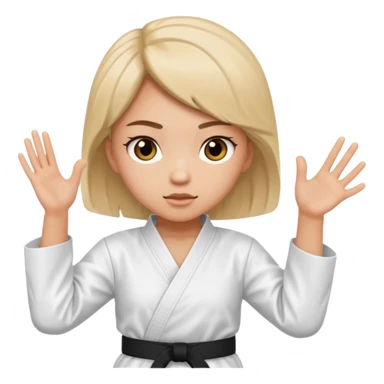 A girl in karate dress sticker
