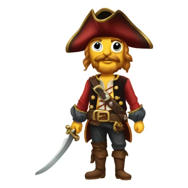 Jambe de bois pirate sticker