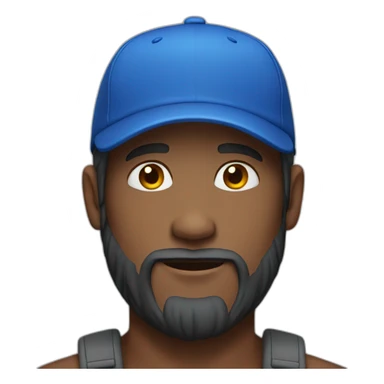 longhair guy with blue cap sticker