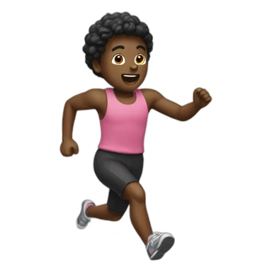 muñeco negro corriendo sticker