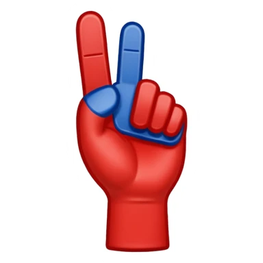 sports foam finger american football blue (#00A3E0) and red (#F9423A) sticker